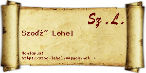 Szoó Lehel névjegykártya